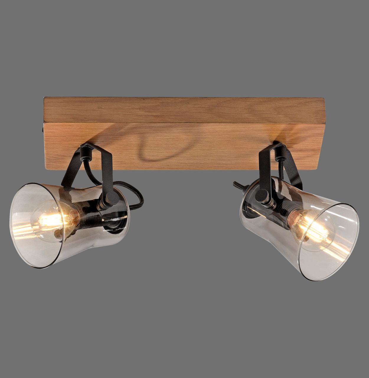 JUST LIGHT Deckenleuchte GREEN LANGSTRÖM, 2x E14/10Watt max., Holz-natur