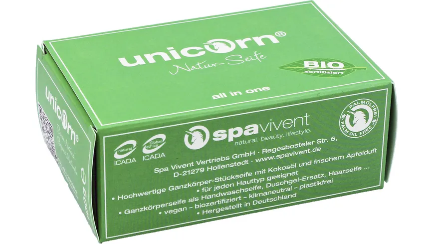 unicorn Seife Natur Apfelblüte All In One 100 g