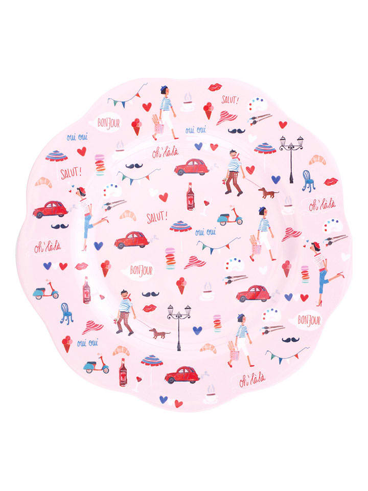 Overbeck and Friends Speiseteller ''Bonjour'' in Rosa - Ø 26 cm günstig kaufen onesize