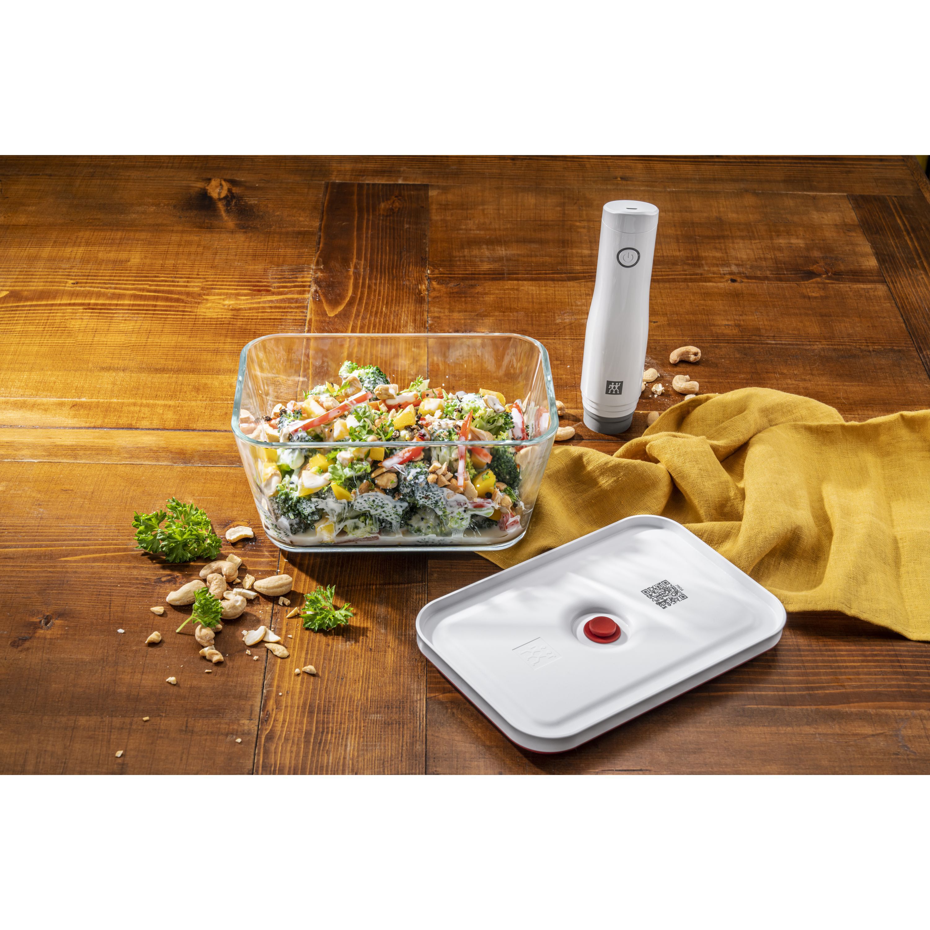Vakuumbox L, Glas, Rot