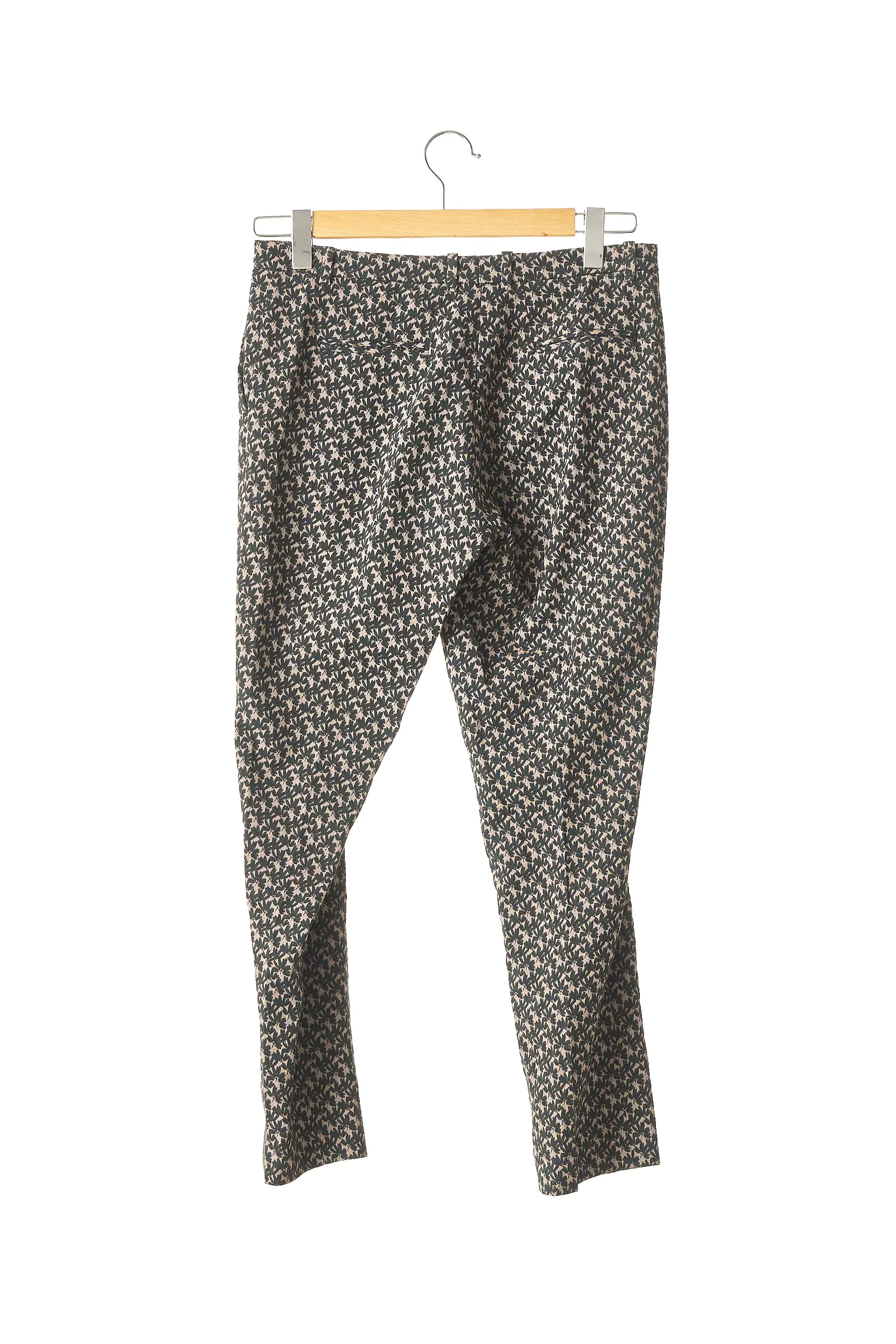 Uterque Pantalon7 8 Femme couleur vert