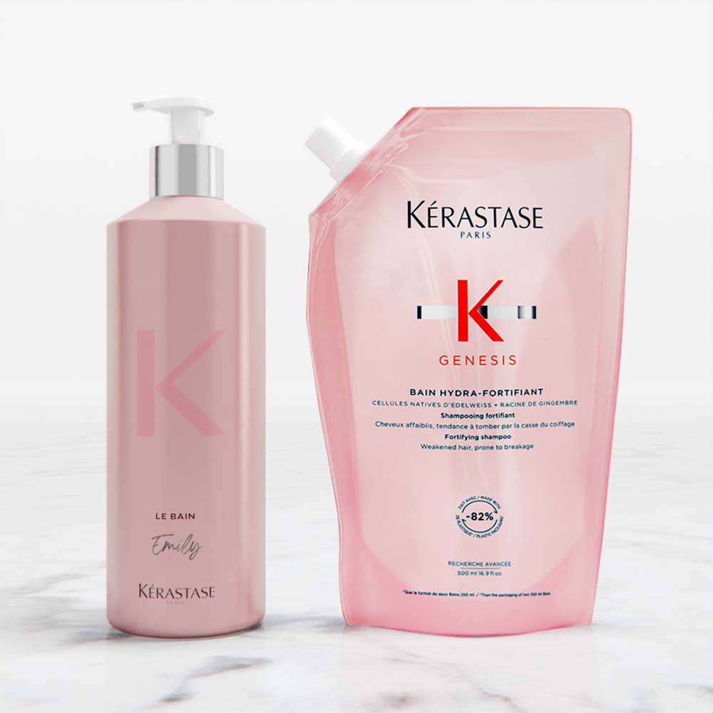 Kérastase Genesis Bain Hydra-Fortifant Refill Pouch 500 ml + Alu-Flasche