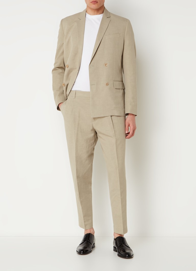 Pantaloni skinny din amestec de in Calvin Klein cu buzunare laterale