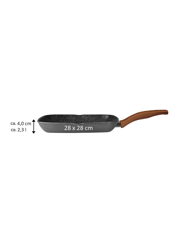 Stoneline Grillpfanne 28 cm | ohne Deckel in Anthrazit günstig kaufen 28 x 28 cm