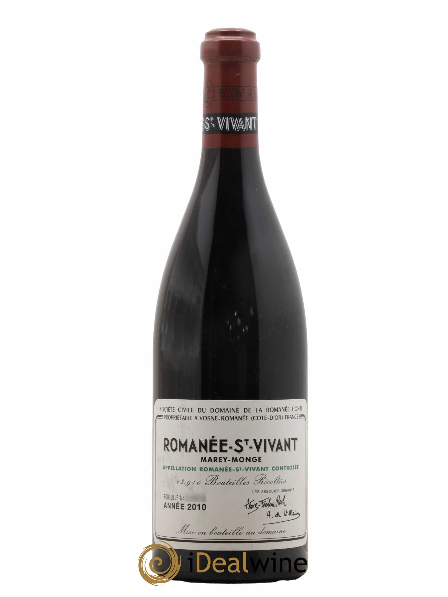 Romanée-Saint-Vivant Grand Cru Domaine de la Romanée-Conti  2010 - Lot de 1 Bouteille
