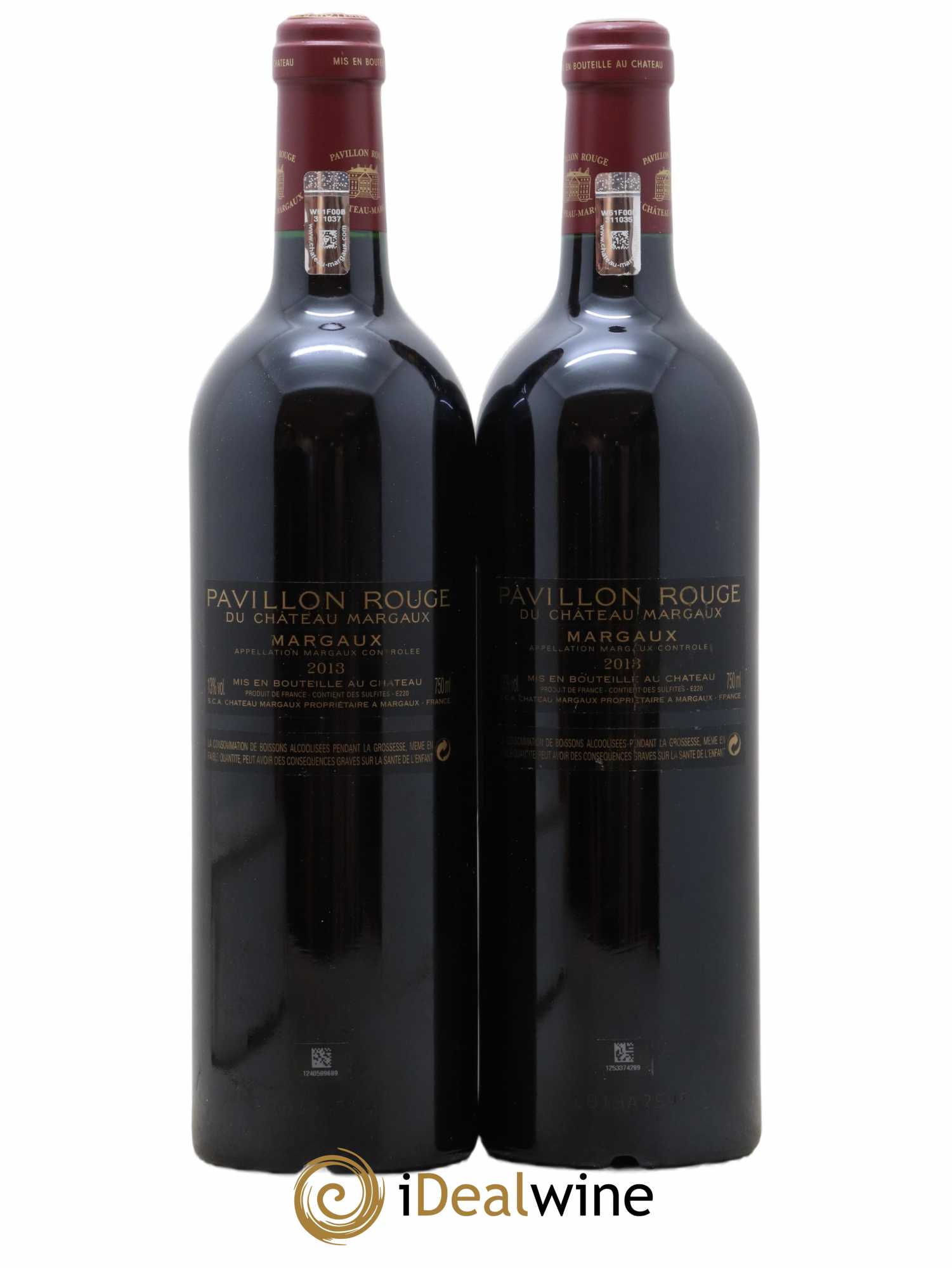 Pavillon Rouge du Château Margaux Second Vin  2013 - Lot de 2 Bouteilles