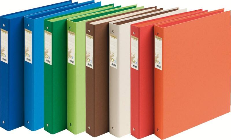 Exacompta Ringbuch 2 Ringe 30 mm Recyclingpapier DIN A4 Farbig sortiert 10 Stück
