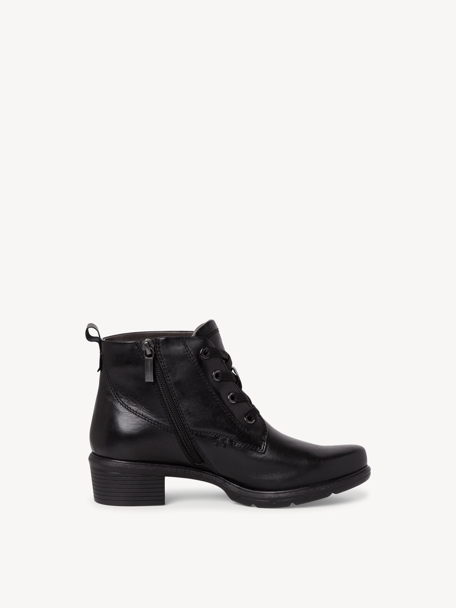 Bottine en cuir - noir