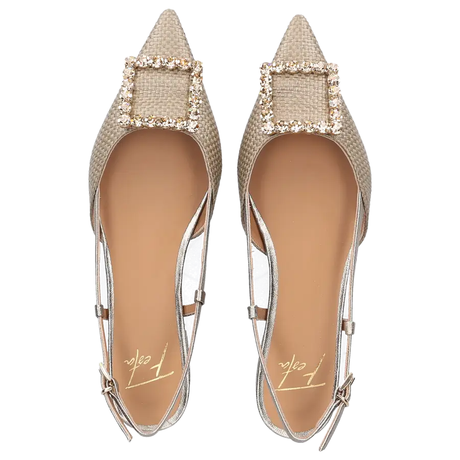 Roberto Festa - Sling-Ballerinas LAVANDA Bast - beige