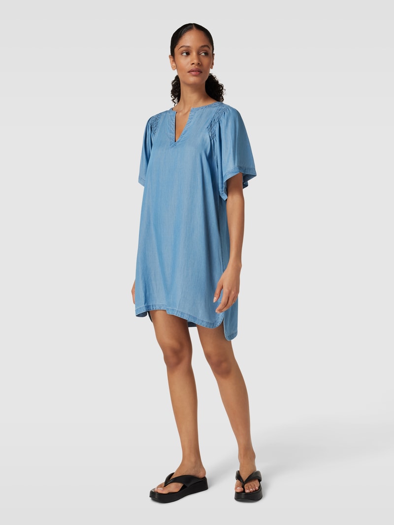 Tunikakleid aus Lyocell im Denim-Look in rauchblau