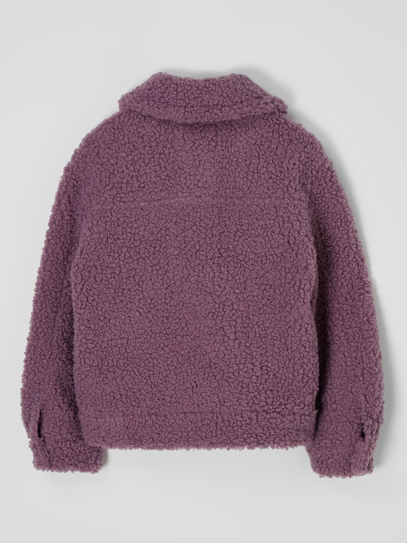Jacke aus Teddyfell in violett