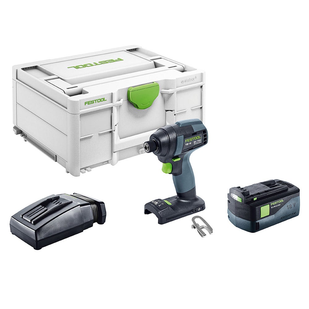 Conjunto de Parafusadeira de Impacto sem Escova FESTOOL 18V 1 x 5.2 Ah F28735