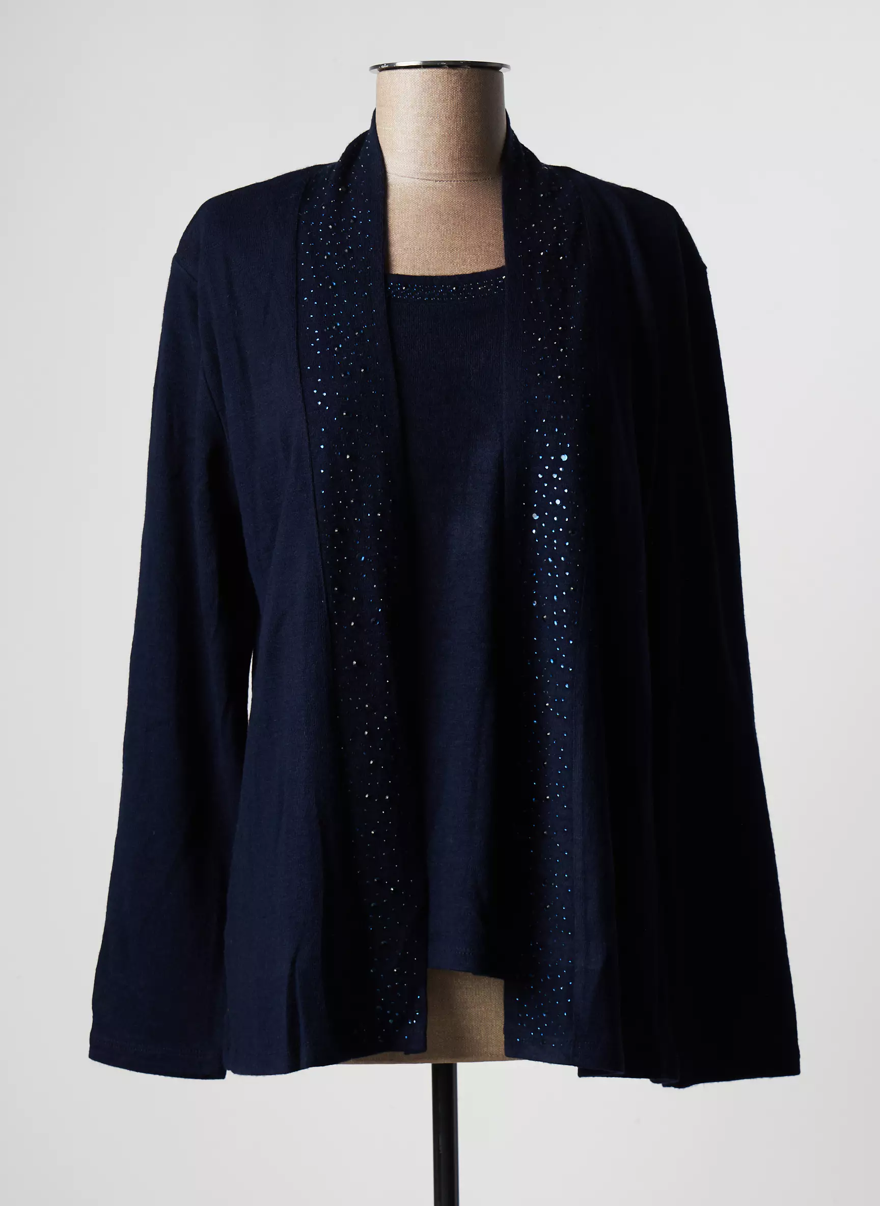 M X O Pull Tuniques Femme couleur bleu
