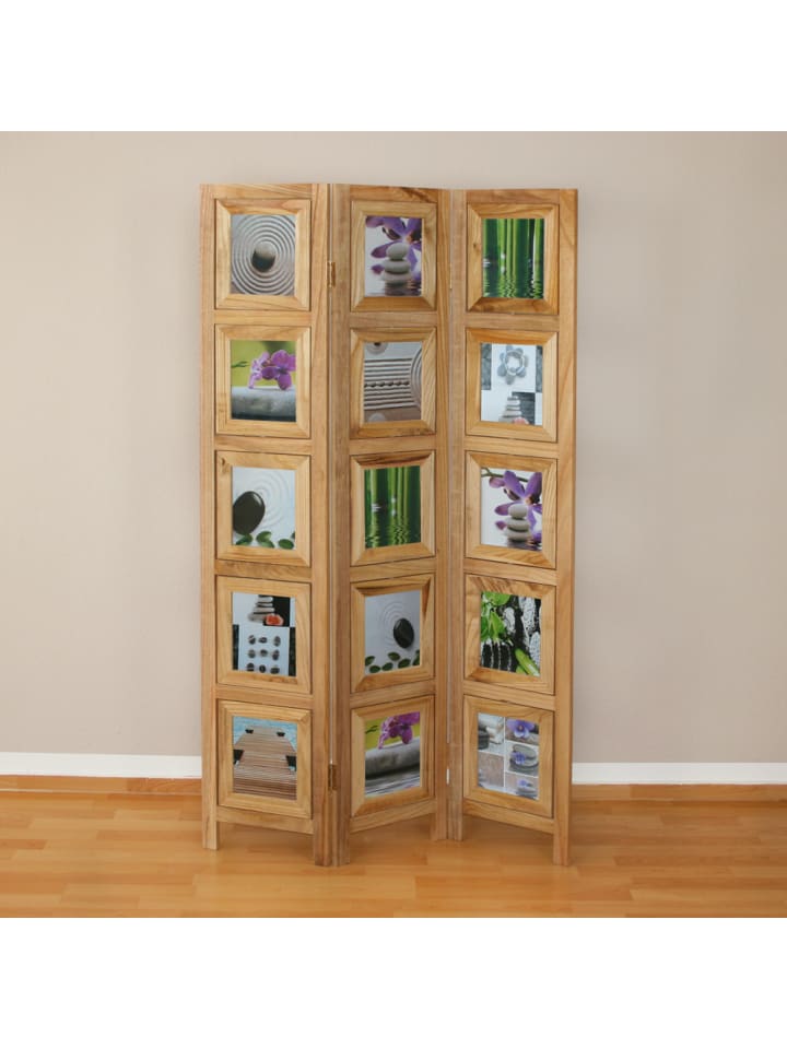 Homestyle4u 3-tlg. Paravent in Braun 93x161 günstig kaufen onesize