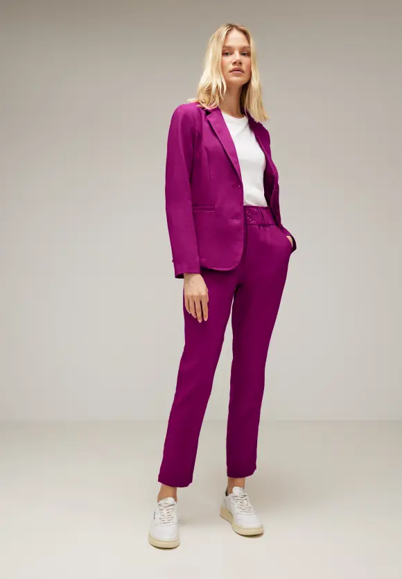 Street One Twill Blazer in Unifarbe