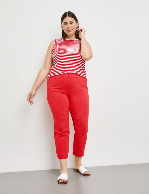 3/4 Stretchhose mit Streifen-Struktur Betty