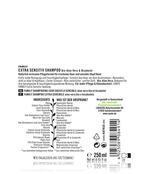 Sante Bio-Aloe Vera & Bisabolol Family Extra Sensitiv Shampoo Haarshampoo 250 ml