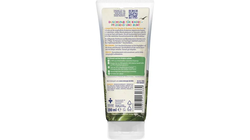 tetesept Kinder Duschspaß 2in1 T-Rex World 200 ml
