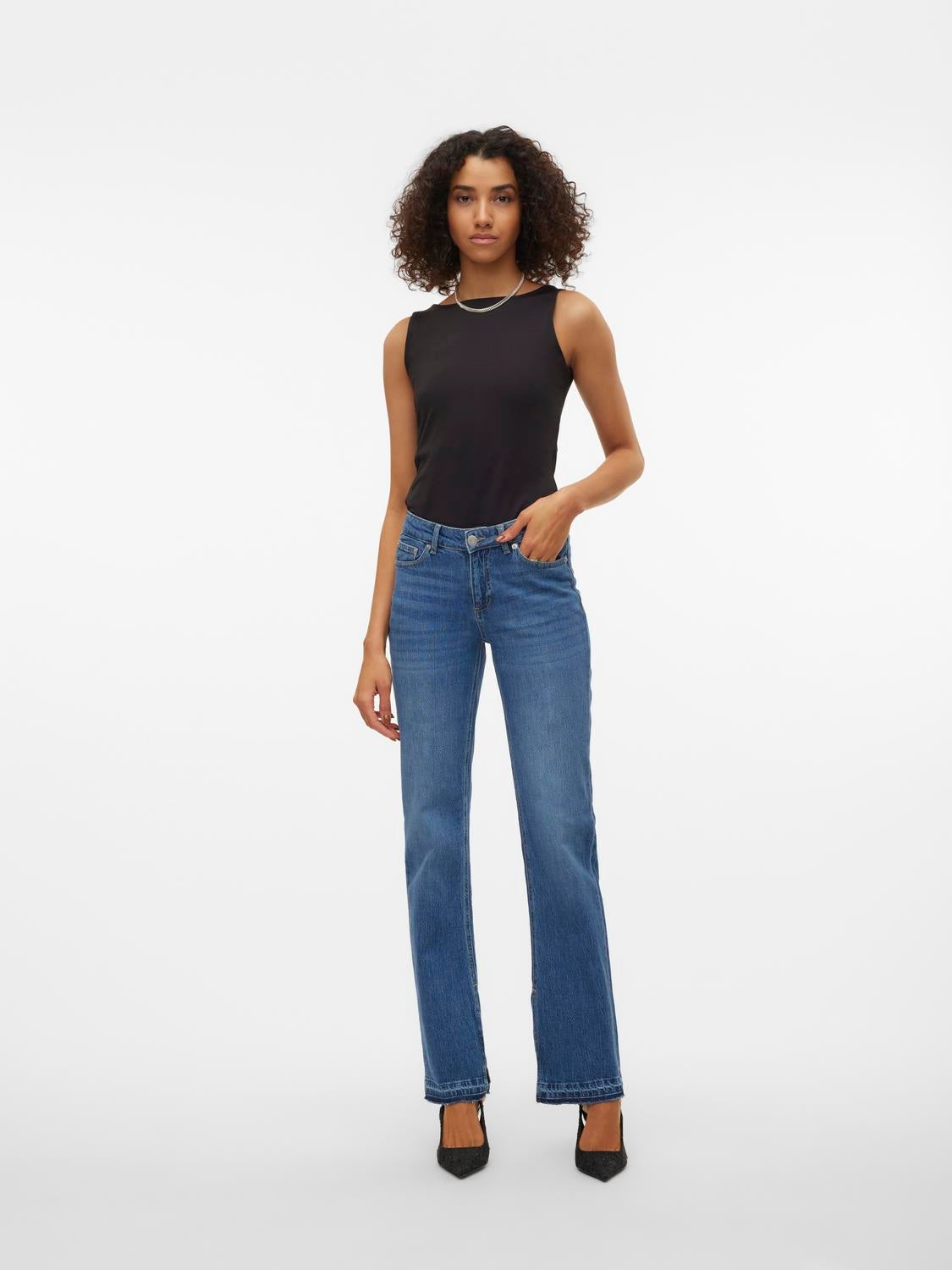 VMJADA Mid Rise Gerade geschnitten Jeans