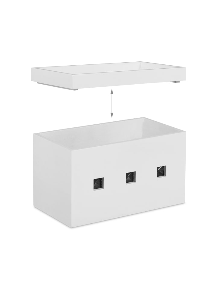 relaxdays Kabelbox in Weiß - (B)25,5 x (H)16,5 x (T)14 cm günstig kaufen onesize