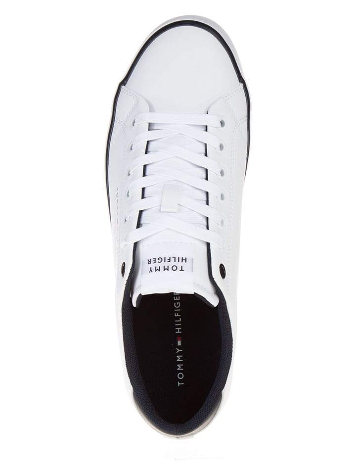 Tommy Hilfiger Shoes Leder-Sneakers in Weiß günstig kaufen