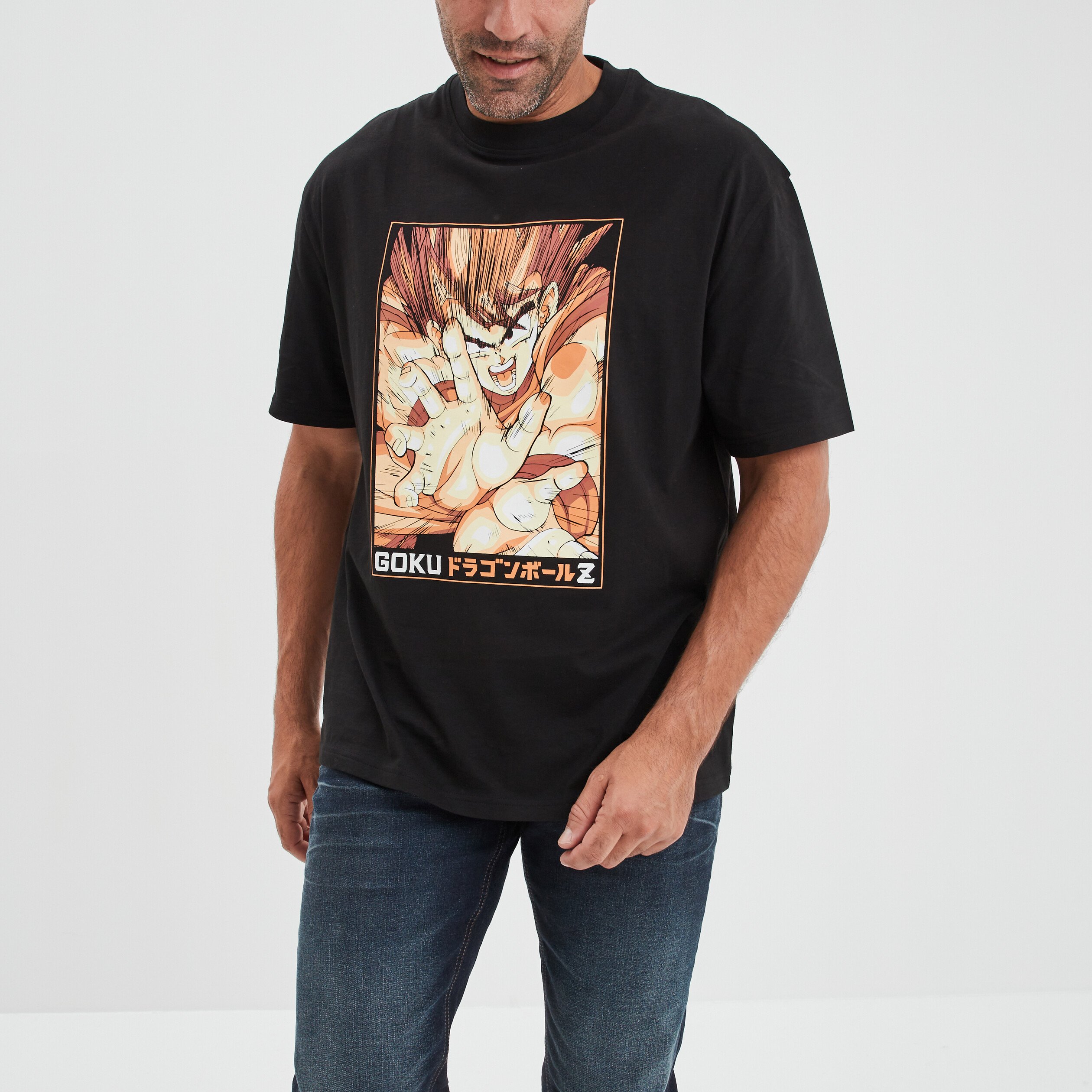 T-shirt manches courtes Dragon Ball Z noir homme | La Halle