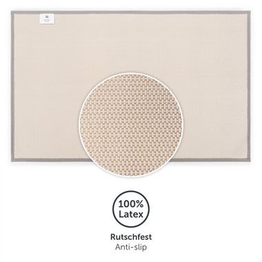 Badematte Badezimmerteppich rutschfest, weiche Badematte Blumtal, rutschsicher, strapazierfähig, waschbar, Polyester, Badvorleger in 50x80 cm - waschbar