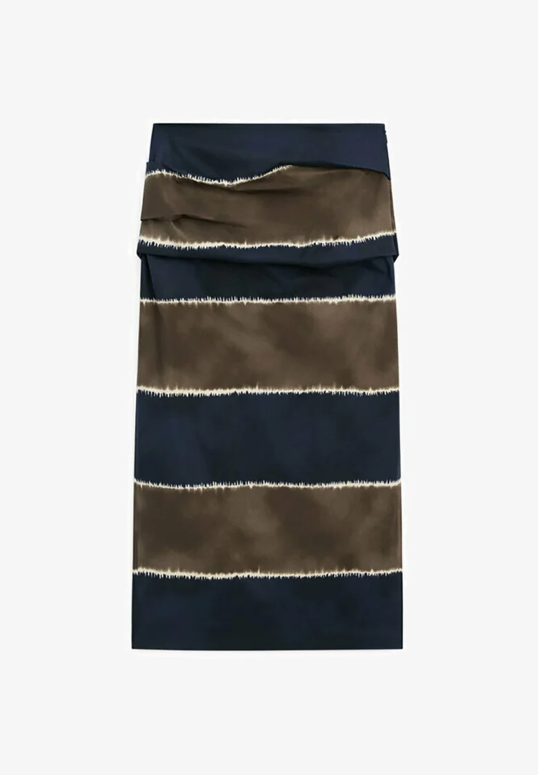 Massimo Dutti RAYAS DOBLE TONO - Falda Lápiz