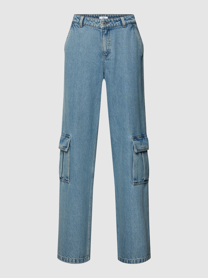 Relaxed Fit Jeans mit Cargotasche in jeans