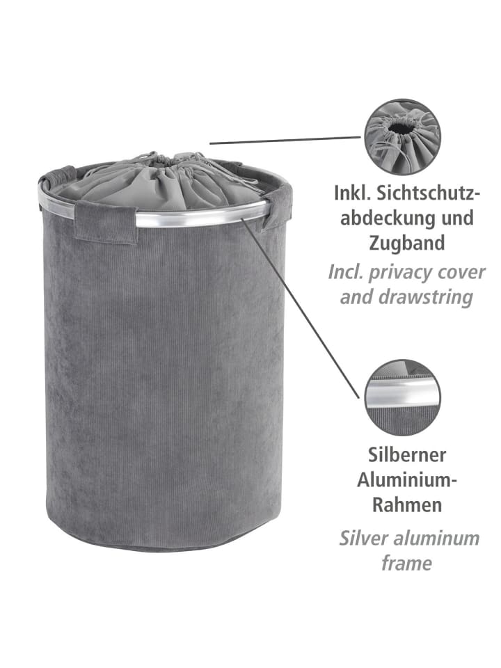Wenko Wäschesammler Mod. Cordoba Grau, Wäschesammler Cordoba Grau in Grau günstig kaufen onesize