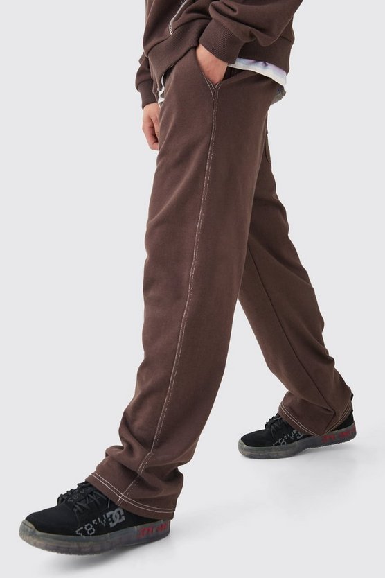 Lockere Jogginghose mit Kontrast-Naht