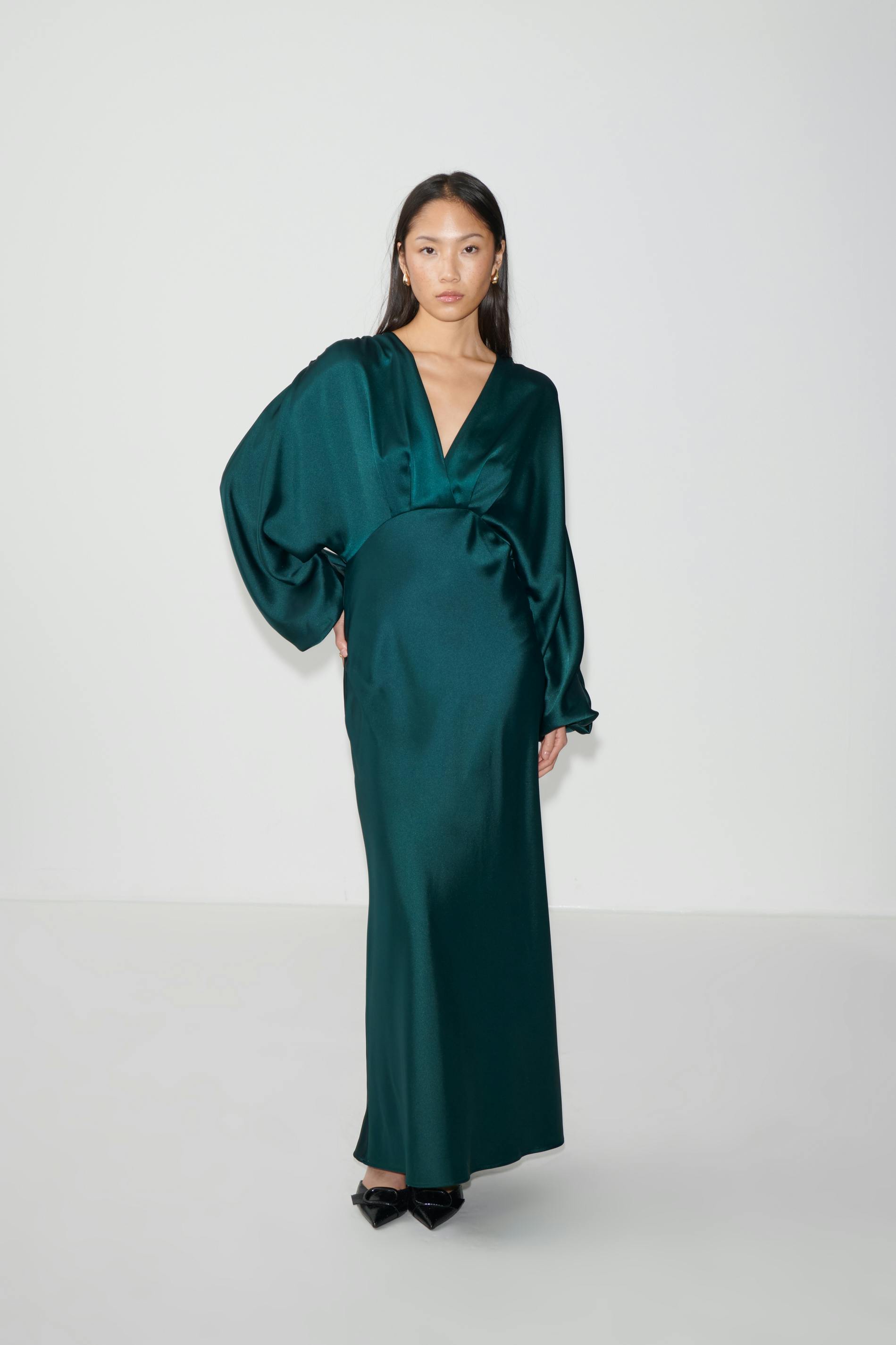 Satin midaxi dress