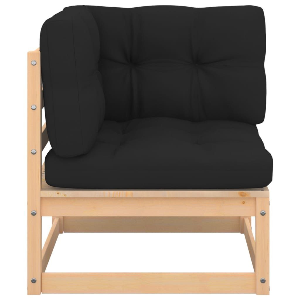 vidaXL Loungesofa 3-tlg. Garten-Lounge-Set mit Kissen Kiefer Massivholz, 1 Teile