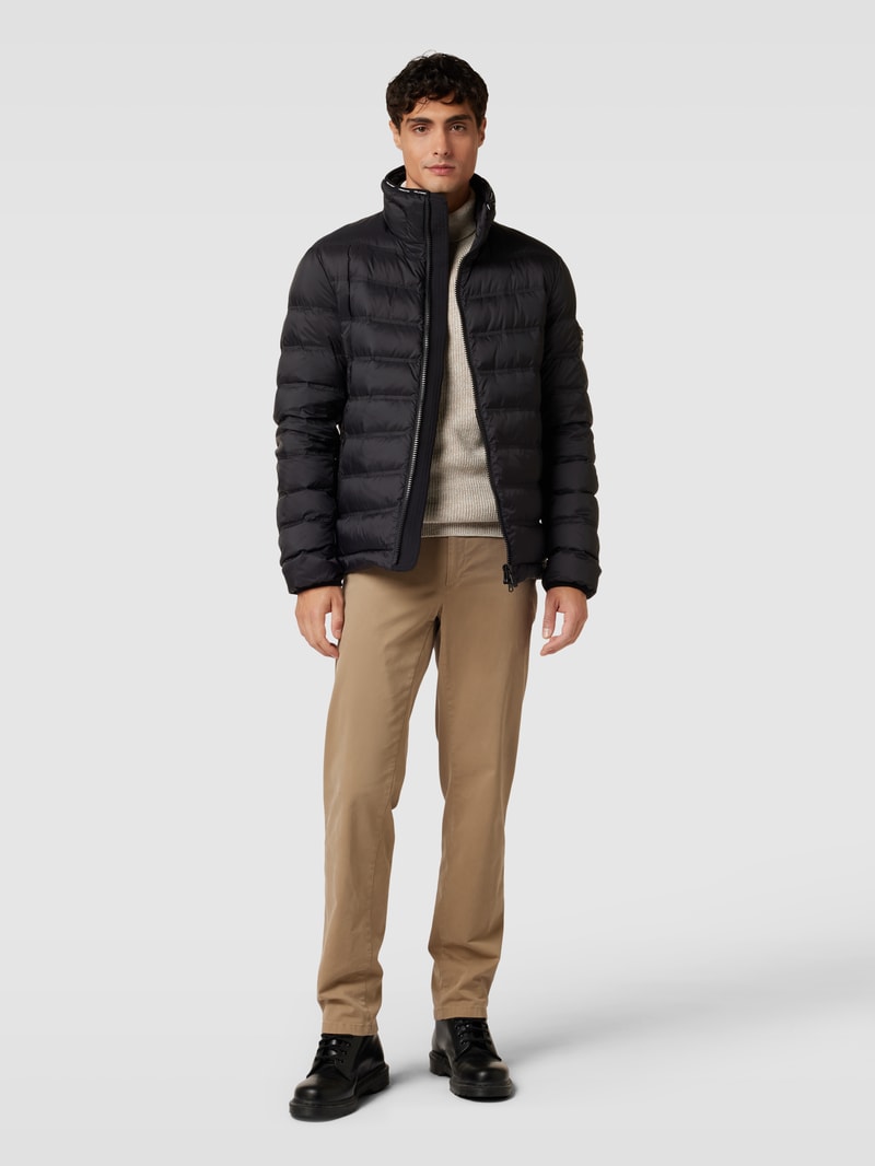 Steppjacke mit Stehkragen Modell 'PROSKE' in schwarz