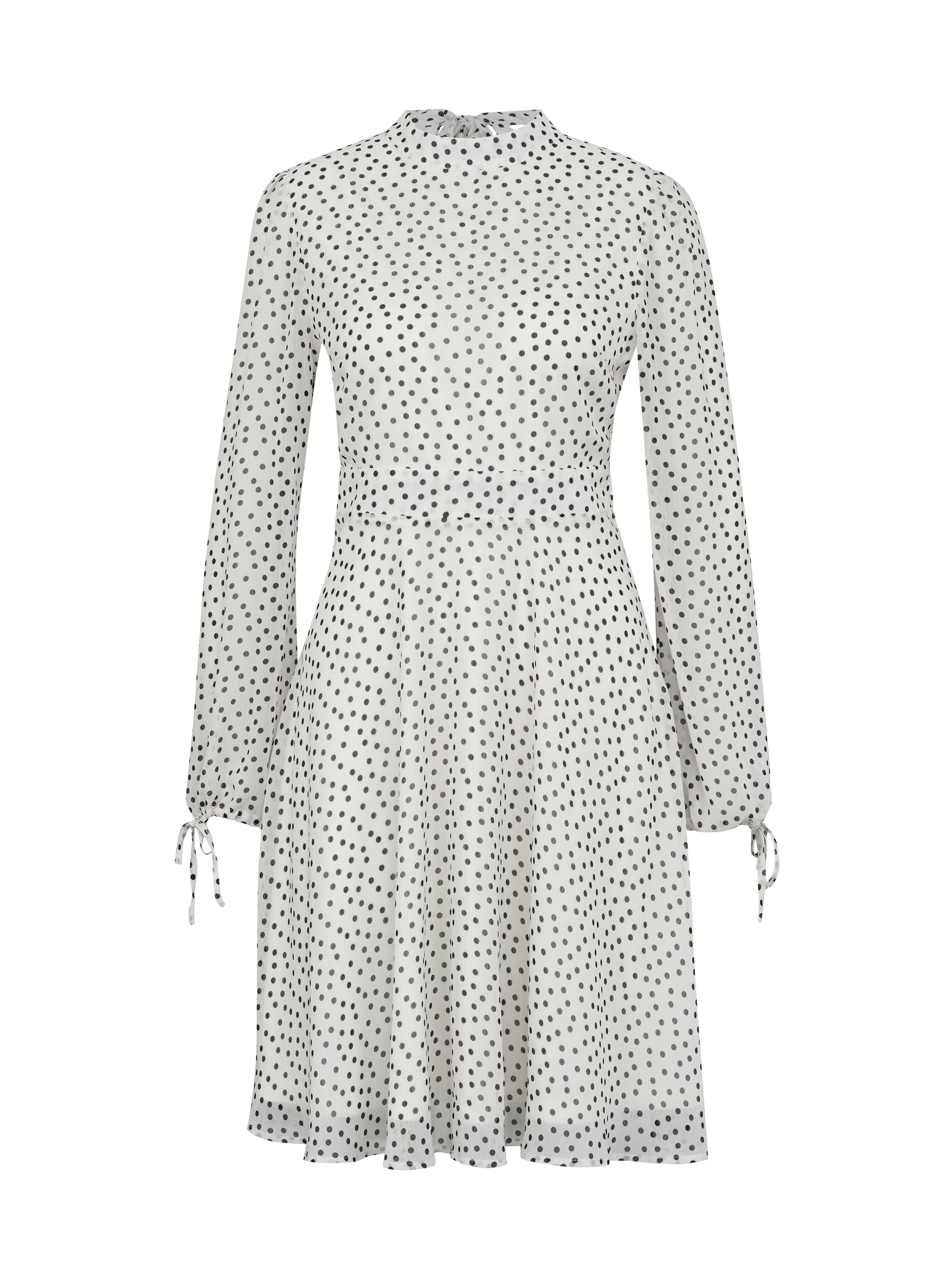 Cremefarbenes knielanges Damenkleid ORSAY