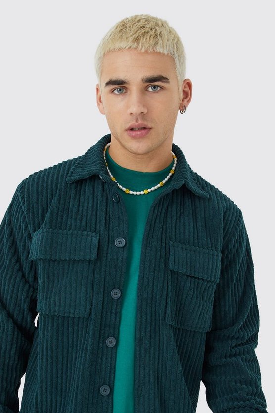 Geripptes Overshirt