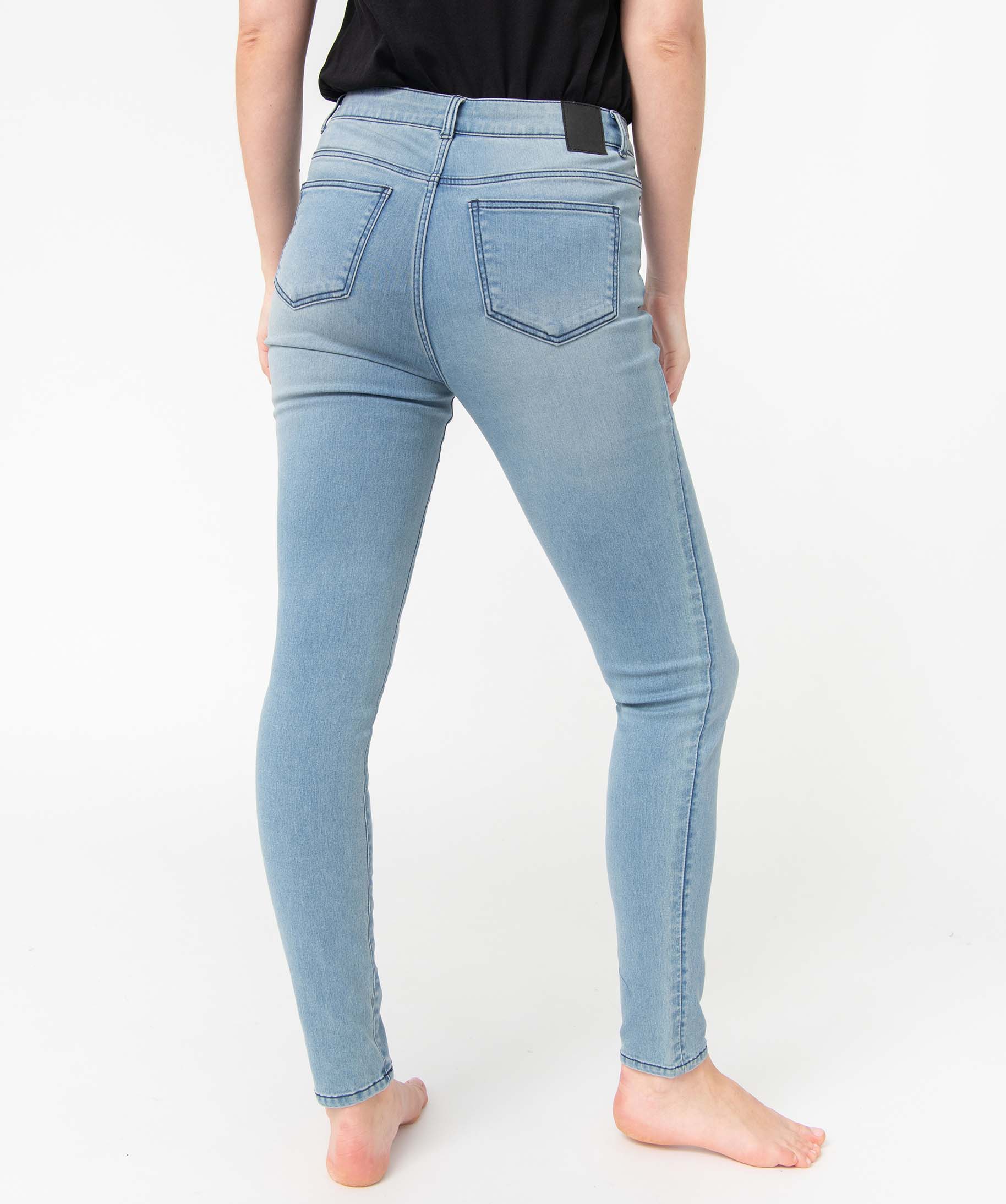 Jean femme coupe skinny taille haute stone | GEMO