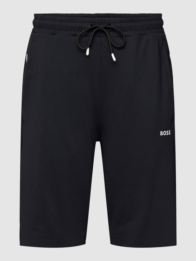 Shorts mit Galonstreifen Modell 'Headlo Gym' in schwarz
