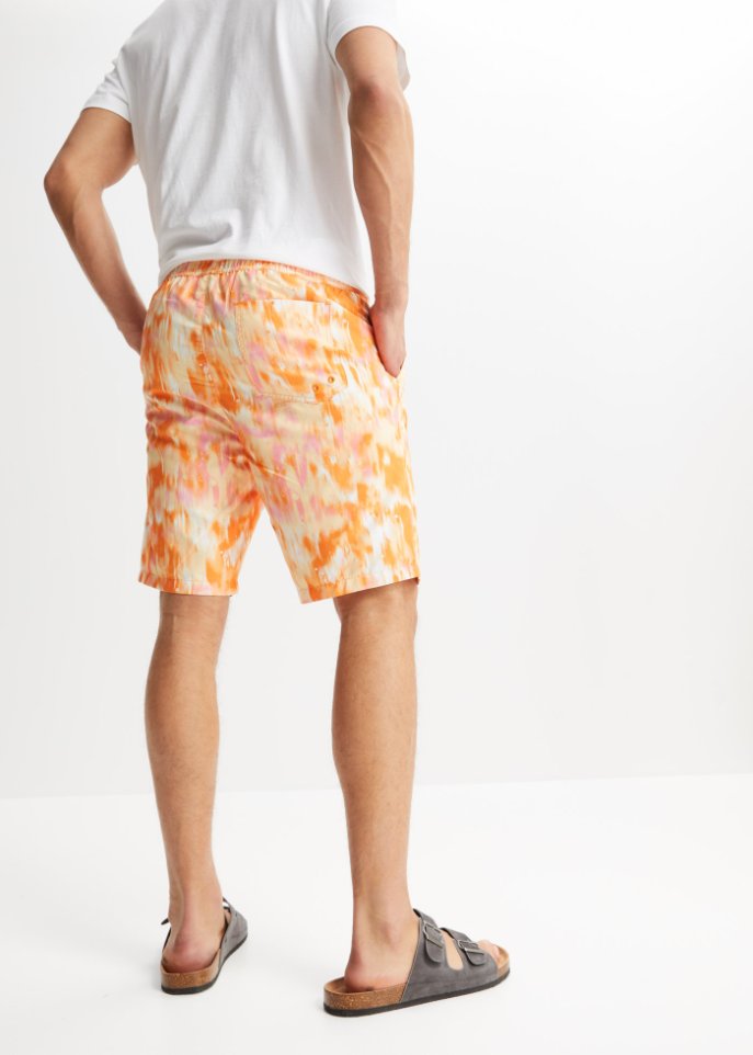 Strand-Bermuda aus recyceltem Polyester, Regular Fit