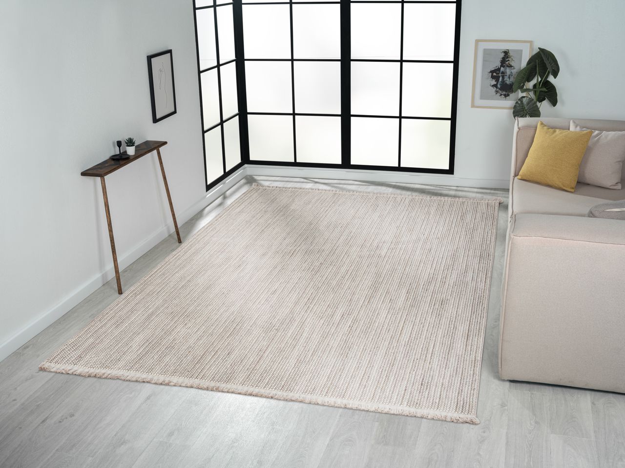 MyFlair Teppich Lucile, 200cm x 290cm, Farbe Weiß, rechteckig, Florhöhe 7mm