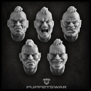 Mohawk heads (5)
