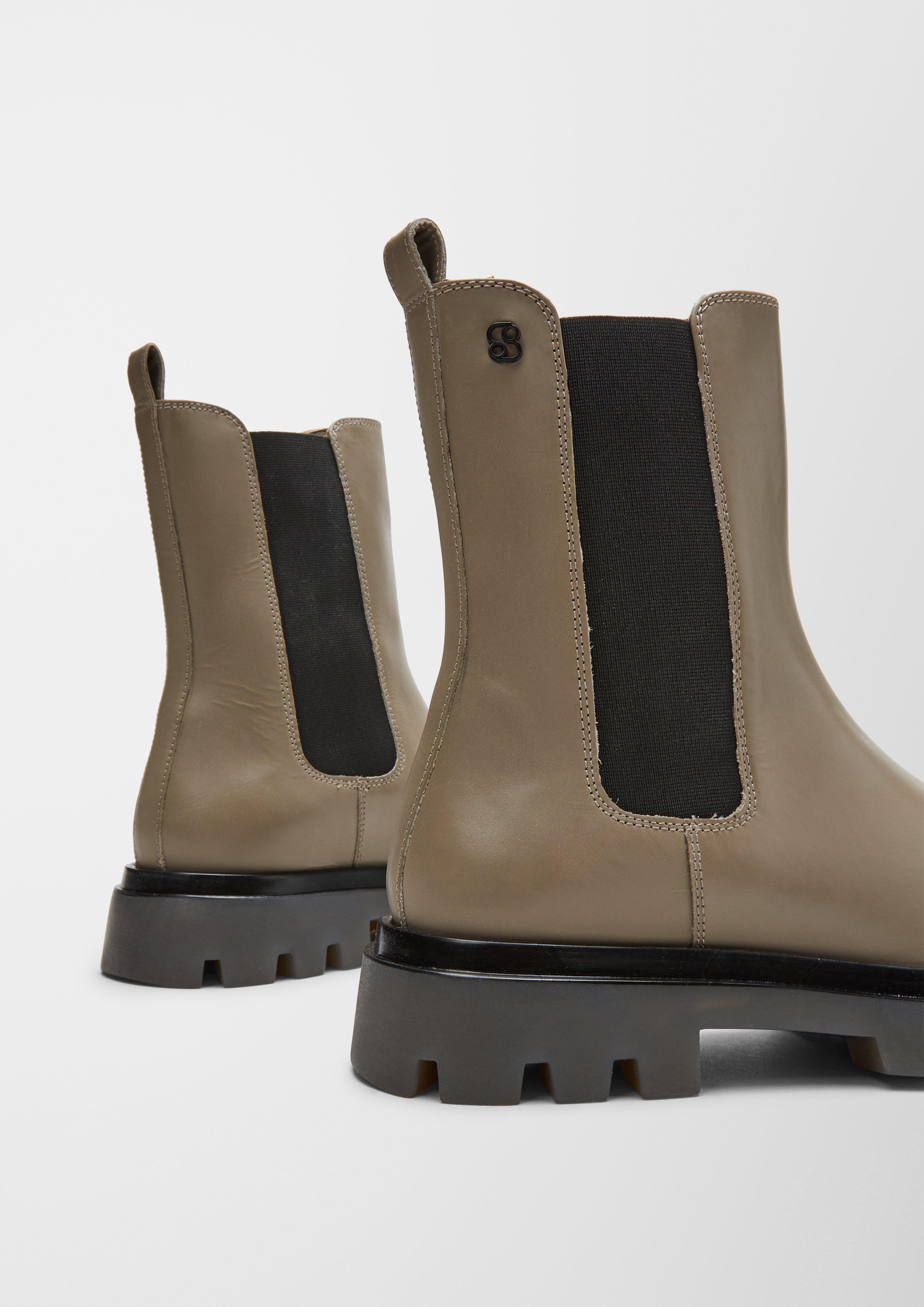 Gefütterte Lederstiefel  6006611-341