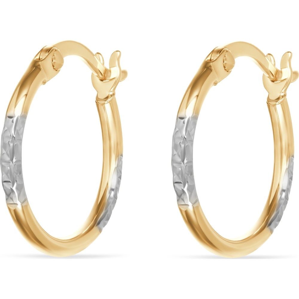 FAVS Créoles 375 Or jaune Boucles d'oreilles