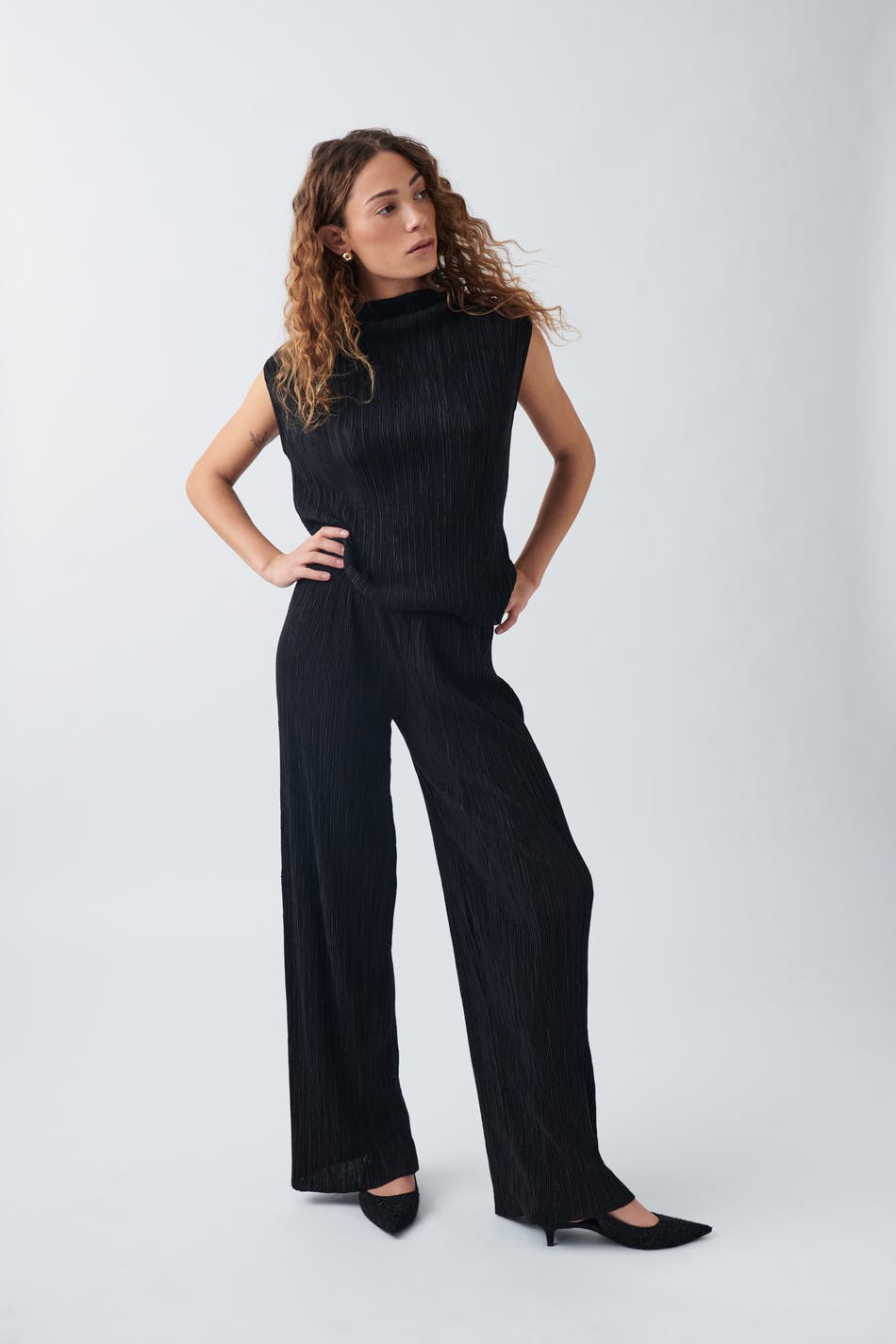 Plisse trousers