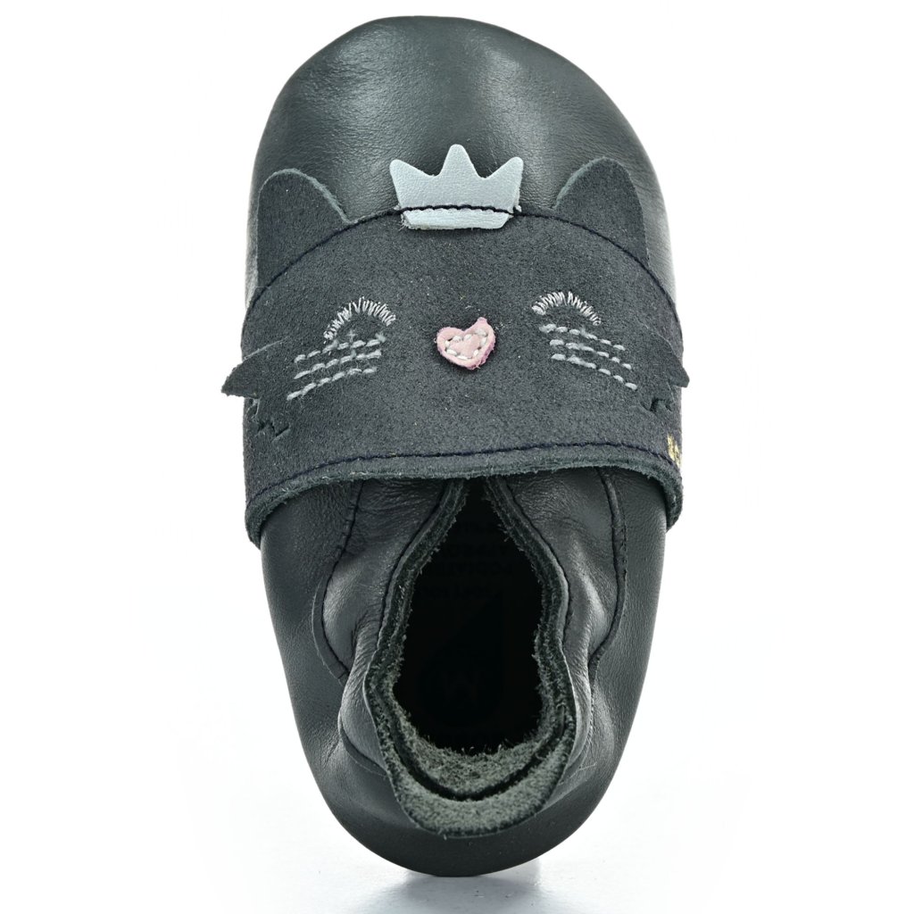 Bobux Whiskers Charcoal Barfußkrabbelschuhe