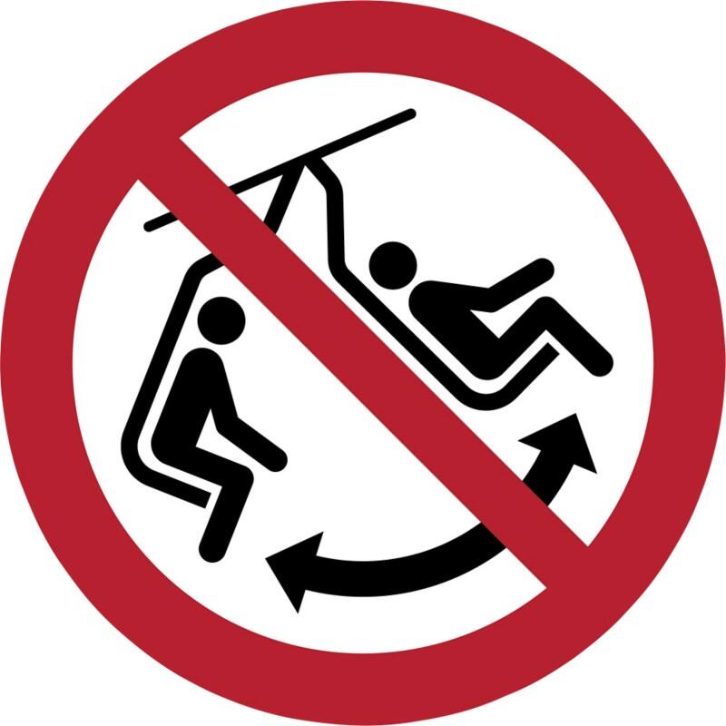 Djois Warnschild Schaukeln im Sessel verboten Klebstoff, einschraubbar PP (Polypropylen) 10 (B) x 0,14 (H) cm 3 Stück