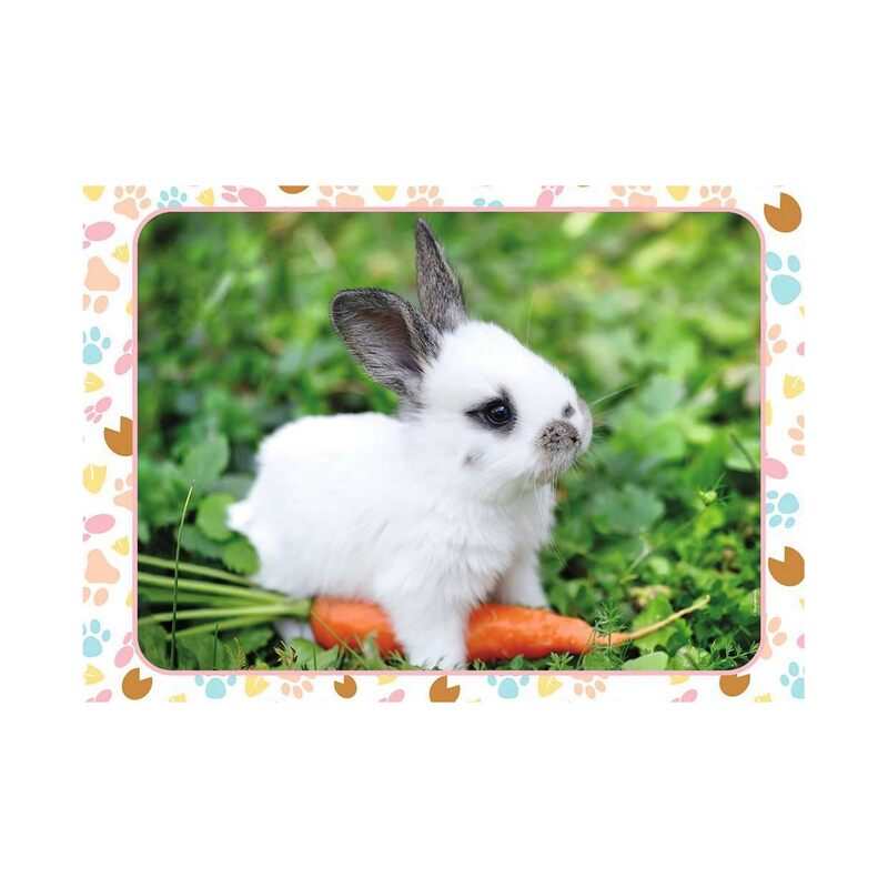 Puzzle lapin et sa carotte 45 pièces