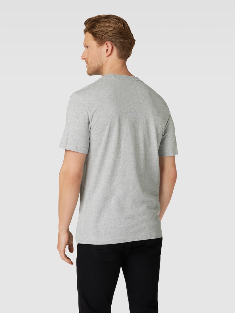 T-Shirt mit Label-Print Modell 'Tee' in hellgrau