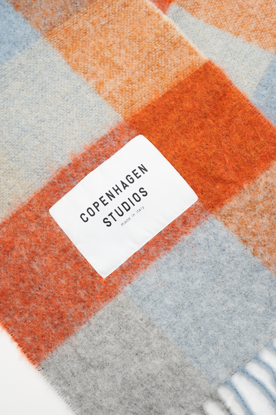 CPH SHAWL 2 wool mix blue/orange