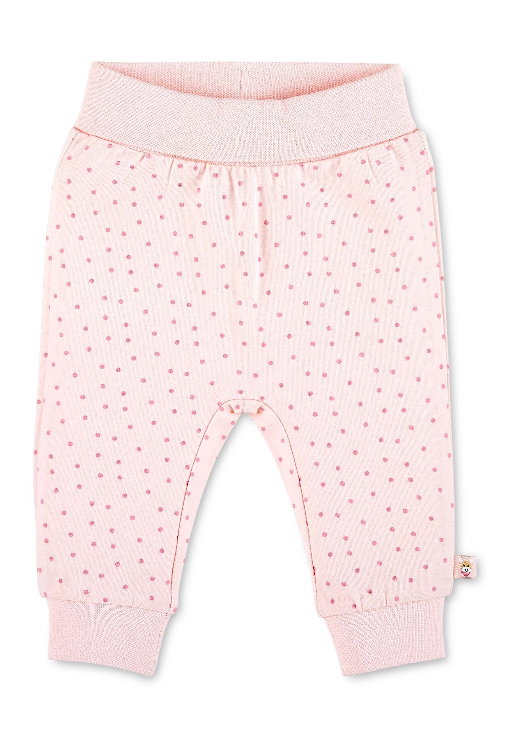 GOTS Hose Esel Emmi Girl, Jersey Rosa mit Tupfen